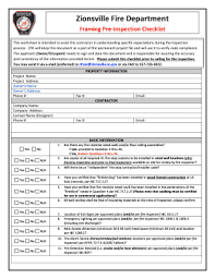 framing pre inspection checklist fill