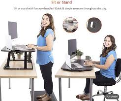 The convenient corner desk design gives you the workspace and storage you need without taking up too much room. 87 99 Eu Exclusive Putorsen Standing Desk Converter 32 Height Adjustable Sit Stand Desk Converter Ergonomic Standing Up Work Station Ultra Slim Folded Design M Putorsen Com