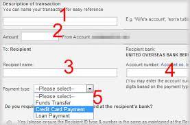 how to use maybank2u to pay uob credit card