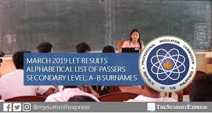 1984 eniceo, rhyme lopez 1985 enojo, janine ann yap 1986 enolva, joyce pascual 1987 enrile, roy james serrano. A B Passers Secondary Let Result March 2019 The Summit Express