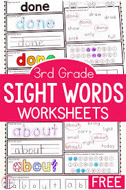 Sometimes they are prominently displayed (preferably at a child's eye level) on the wall for a student to reference. Free Printable Third Grade Sight Word Worksheets