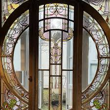 Art Nouveau Stained Glass Entranceway