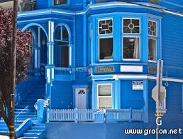 photo une maison bleue haight ashbury