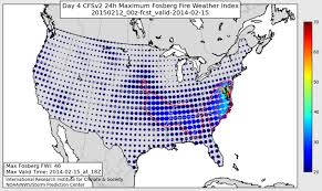 Cfsv2 Fosberg Fire Weather Index Fwi Forecast Chiclet Chart