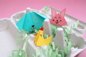 Meist benötigst du nur ein einziges blatt papier, um ein modell zu falten. Origami Tiere Falten Hase Hund Und Huhn Foto Diy Und Video Diy