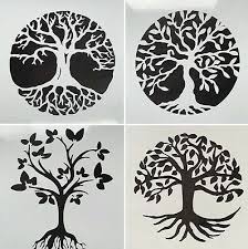 tree of life stencil botanical stencil