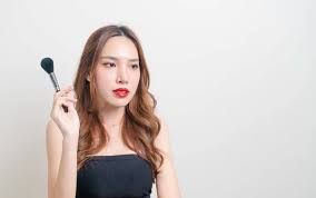 asian woman makeup stock photos