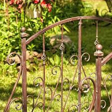 antique bronze iron garden bridge