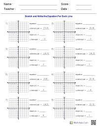 Algebra 1 Worksheets Linear Equations