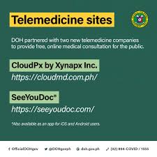 Online consultation with doctors telemedicine Good News To Meet Department Of Health Philippines Facebook