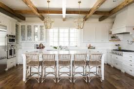 kitchen with wood beams