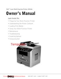 All drivers available for download have been scanned by antivirus program. Dell 1815dn All In One Laser Printer Owner S Manual Manualzz
