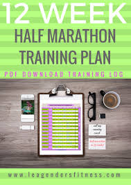 12 week half marathon training plan and