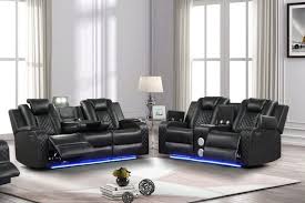 black faux leather power recliner sofa