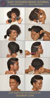 The easiest summer style to don is one that will give you a crinkly, textured look in seconds, says celebrity hair stylist kiyah wright.start with a good gel or curl product, such as eco styling. Easy Natural Hair How To Goddess Braid With Earth S Nectar Hair Care Http Loudmouth Doobop Com Natural Hair G Penteados Penteados Faceis Penteados Naturais
