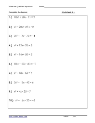 Solving Quadratic Equations Quadratics