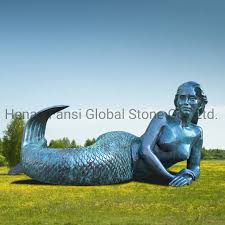 Outdoor Bronze Mermaid Statue For Home