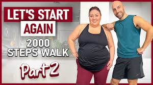 2000 steps beginner walk at home low