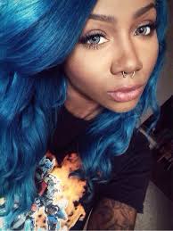 Dye black hair to blue: Pin By Lulu Lay On Tantilizing Tresses Blue Hair Dark Dyed Hair Blue Blue Hair