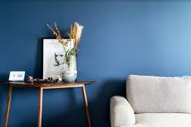 Blue Wall Paint Design For Living Rooms