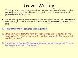 travel writing powerpoint presentation
