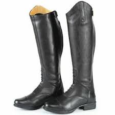 Shires Norfolk Long Leather Zip Up Horse Riding Boots