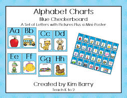 Blue Checkered Alphabet Charts Teaching Charts Teachers Tutors Homeschool Parents Language Arts Resource Digital Download Pdf Bts Back To School By