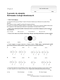 Sprawdzian 4 Laczenie Sie Atomow Rownania Reakcj 3 PDF