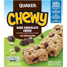 quaker chewy low fat granola bars dark