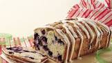 blueberry bread with white chocolate icing
