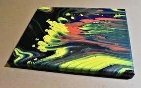 acrylic pouring strainer painting how