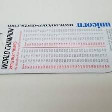Details About Unicorn Darts Checkout Pocket Calculator Best Ways To Finish 2 3 Dart Finishes