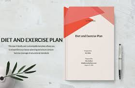 t and exercise plan template in