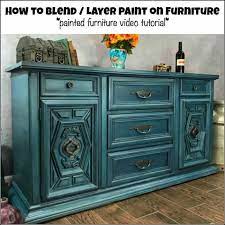 how to paint furniture in layers for a
