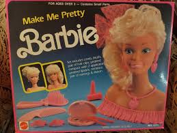 pretty barbie hair styling head