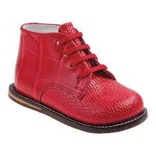 Infant Josmo 8190 Boot Size 7 M Red Woven Croco