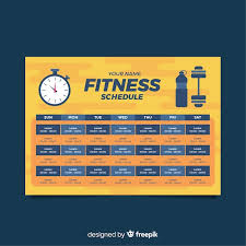 workout schedule vectors