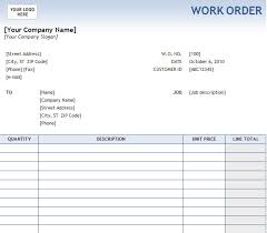 Work Order Form Archives My Excel Templates