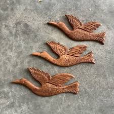 Carved Wood Bird Wall Hangings