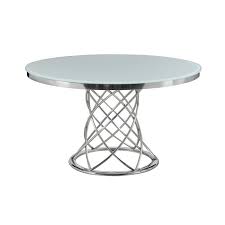 round irene dining table with glass top