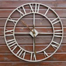 Contemporary Rustic Metal Outdoor Clock