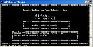console application menu module