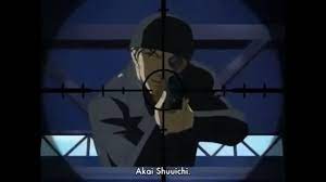 Akai Shuichi shoot in Gin hand from 700m away with sniper