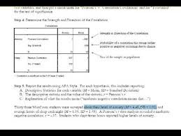 We have introduced three popular correlation methods and demonstrated how to. Pearson S R Part 4 Writing A Descriptive Report Youtube