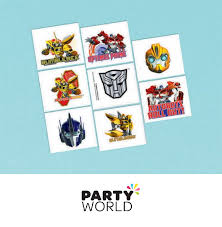 transformers party temporary tattoos