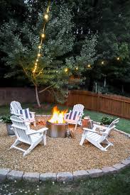 diy fire pit area with pea gravel the