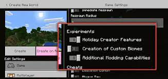 Holiday creator feature and additional modding capabilities . Bedrock Advancement System 1 16 Experimental Minecraft Pe Mods Addons