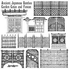 Ancient Japanese Bamboo Garden Gates