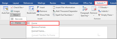 quickly insert frame or format frame in