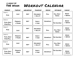 6 weeks of the work print a workout